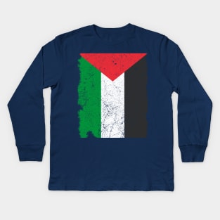 Palestine Flag for World Kids Long Sleeve T-Shirt